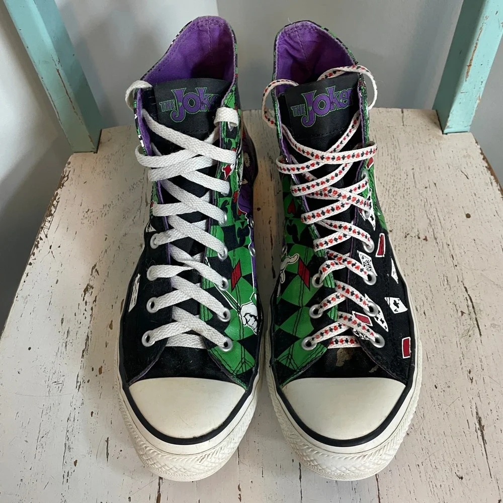 Converse Chuck Taylor DC Comics Joker Harley Quinn High Top Mens 11 Sneakers